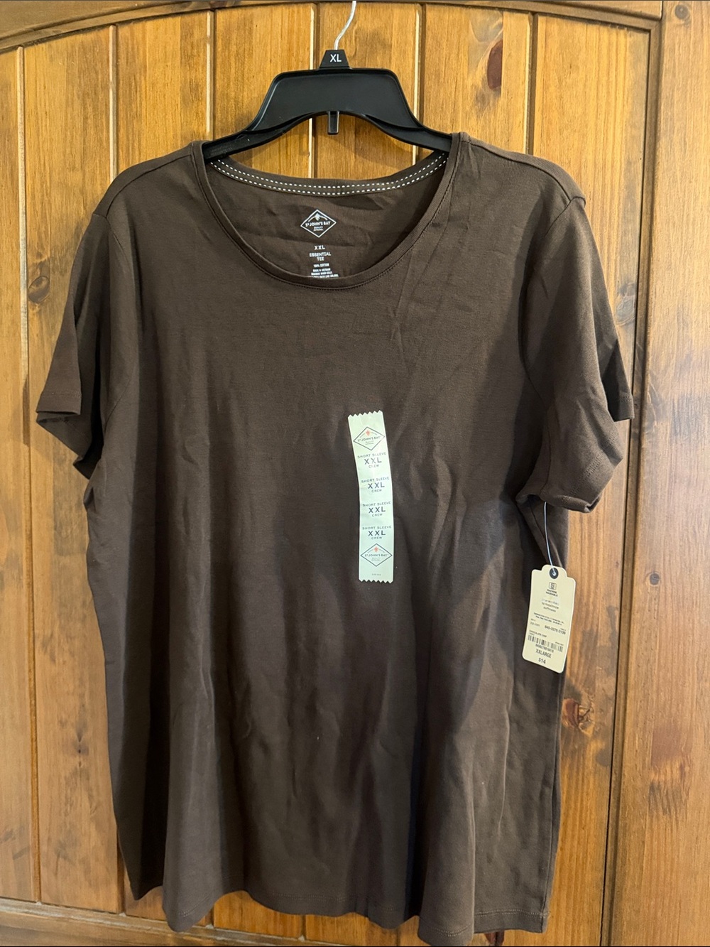 St. John's Bay Women's Short Sleeve Tee in Brown